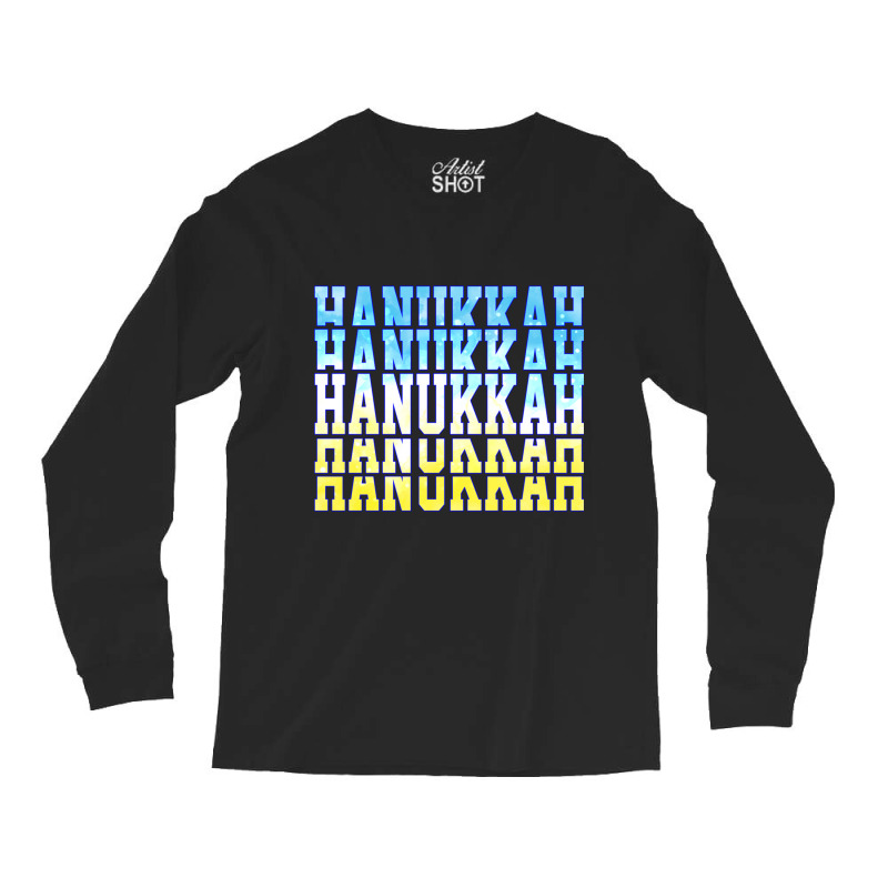 Happy Hanukkah Tie Dye Chanukkah Jewish Holiday Long Sleeve T Shirt Long Sleeve Shirts | Artistshot