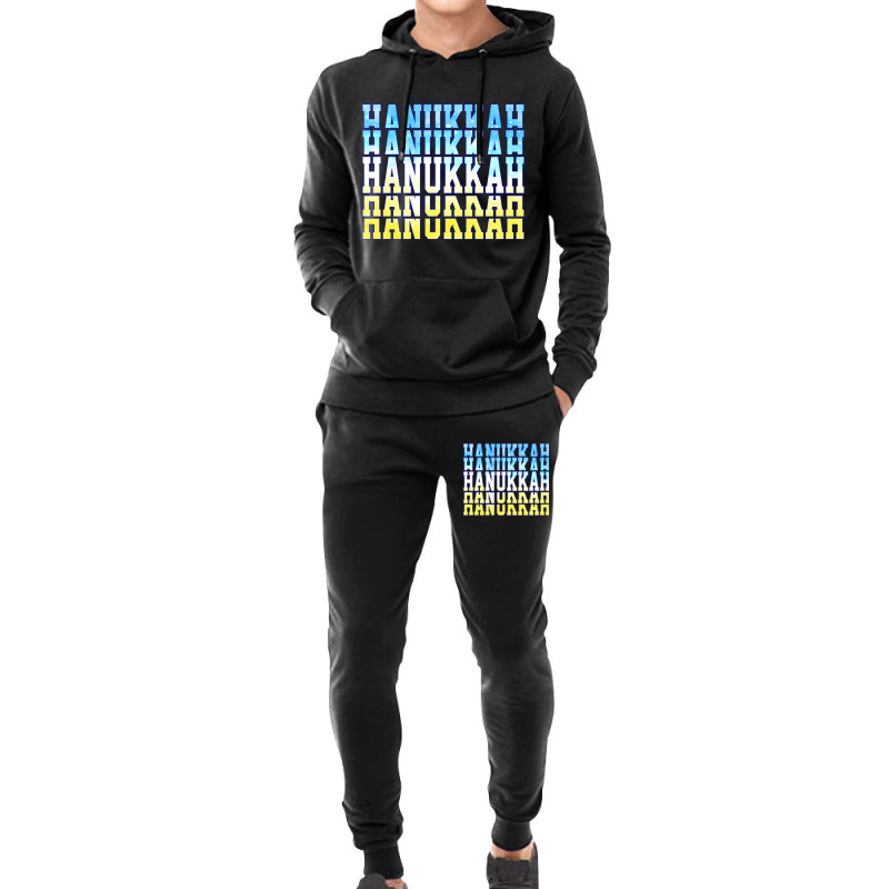 Happy Hanukkah Tie Dye Chanukkah Jewish Holiday Long Sleeve T Shirt Hoodie & Jogger Set | Artistshot