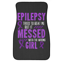 Epilepsy Warrior Day Epileptic Girl Purple Survivor Advocate Front Car Mat | Artistshot