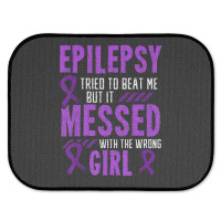 Epilepsy Warrior Day Epileptic Girl Purple Survivor Advocate Rear Car Mat | Artistshot