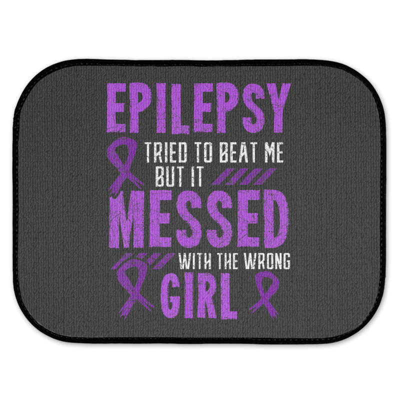 Epilepsy Warrior Day Epileptic Girl Purple Survivor Advocate Rear Car Mat | Artistshot