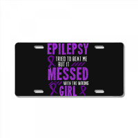 Epilepsy Warrior Day Epileptic Girl Purple Survivor Advocate License Plate | Artistshot