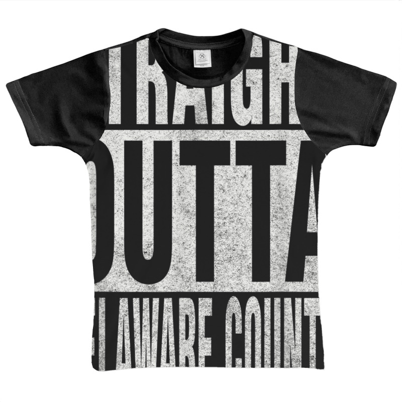 Straight Outta Delaware County Cool Home Quote Graphic Youth T-shirt | Artistshot