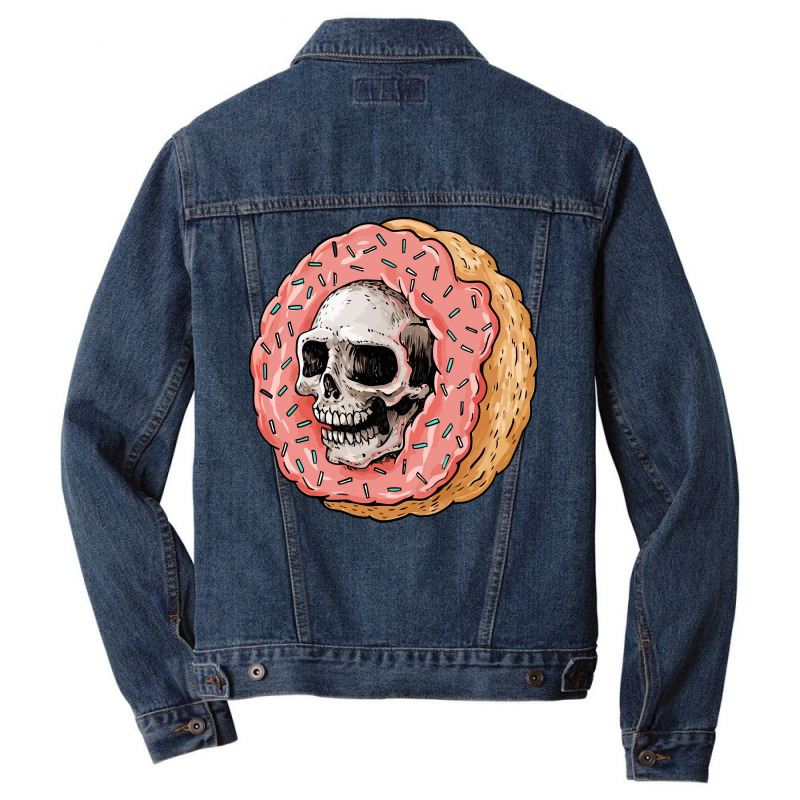 Skull Donat Men Denim Jacket by rosa34 | Artistshot