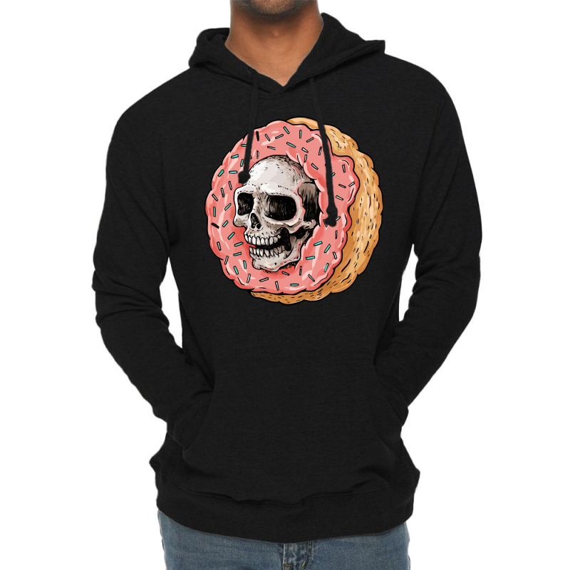 Skull Donat Lightweight Hoodie by rosa34 | Artistshot