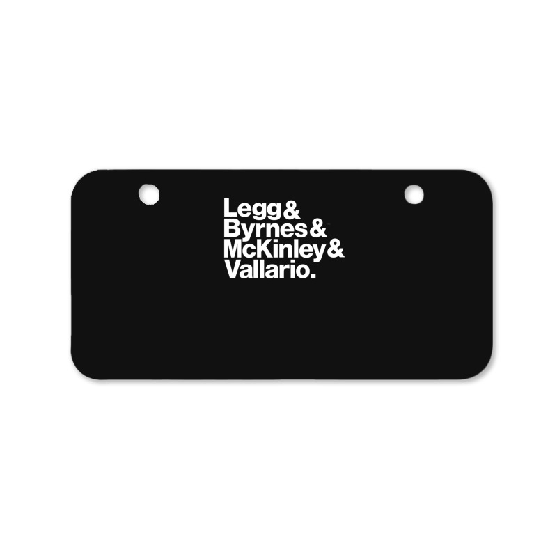 Legg & Byrnes & Mckinley & Vallario 1 Bicycle License Plate by CarlosMurillo | Artistshot