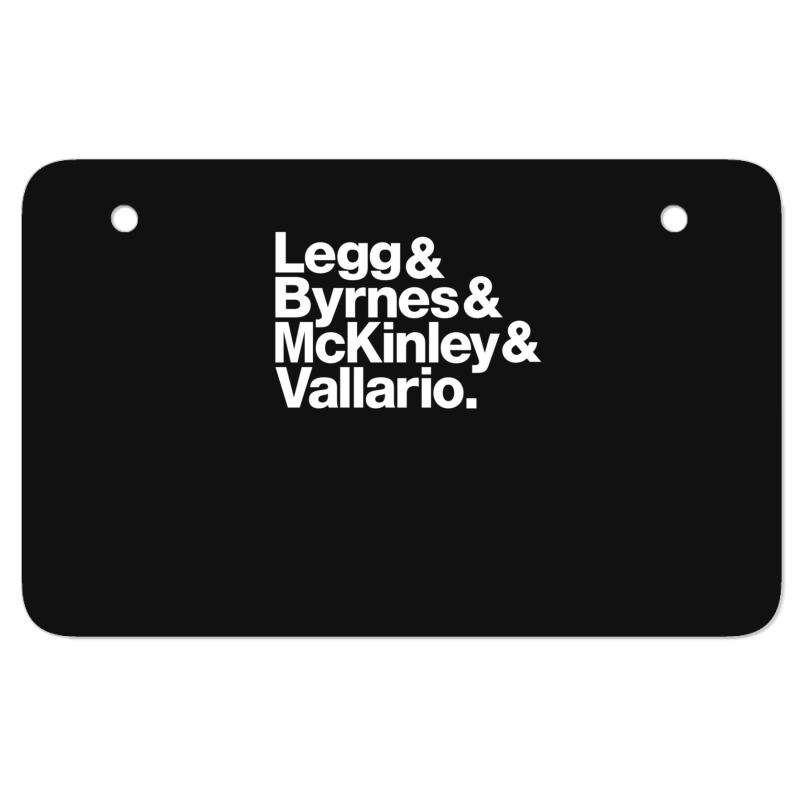 Legg & Byrnes & Mckinley & Vallario 1 ATV License Plate by CarlosMurillo | Artistshot