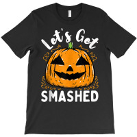 Lets Get Smashed Funny Pumpkin Halloween Drinking Costume Tank Top T-shirt | Artistshot