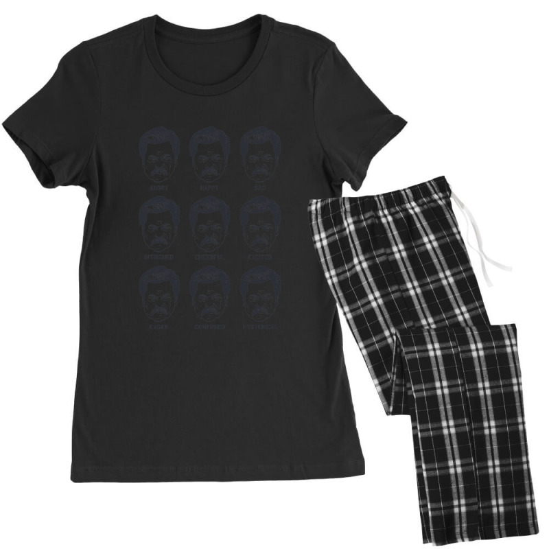 Ron Swanson Emotions Parks And Recreation Women's Pajamas Set by AlmaWilliams | Artistshot