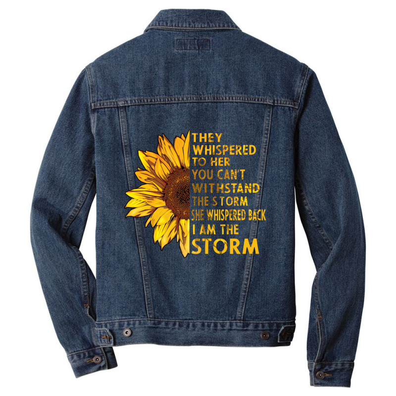 They Whispered To Her You Cannot Withstand The Flower Men Denim Jacket | Artistshot