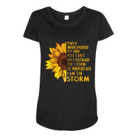 They Whispered To Her You Cannot Withstand The Flower Maternity Scoop Neck T-shirt | Artistshot