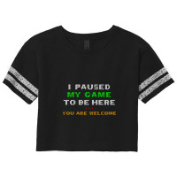 I Paused My Game To Be Here You&x27;re Welcome Christmas Edition Class Scorecard Crop Tee | Artistshot