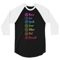 Seven Chakra Om Yoga 3/4 Sleeve Shirt | Artistshot