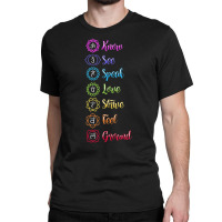 Seven Chakra Om Yoga Classic T-shirt | Artistshot