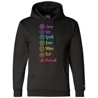 Seven Chakra Om Yoga Champion Hoodie | Artistshot