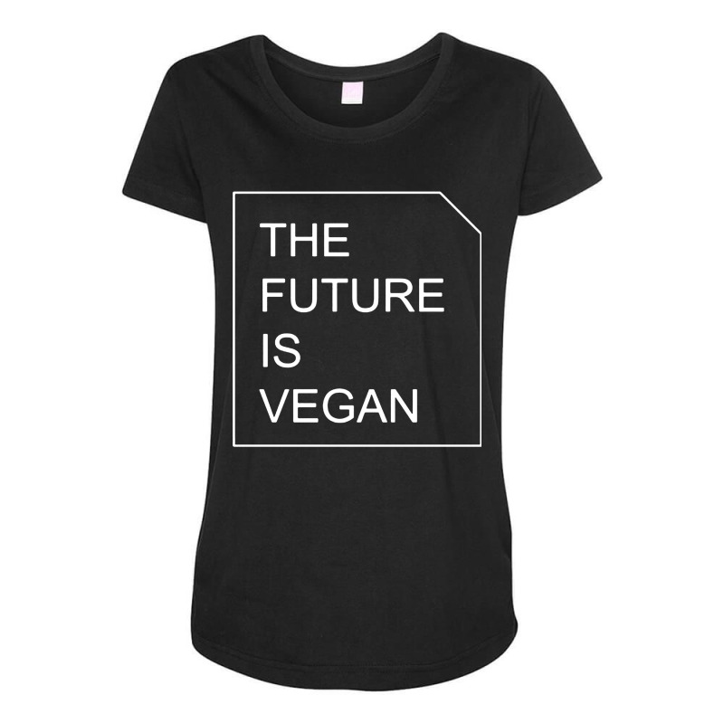 The Future Is Vegan Maternity Scoop Neck T-shirt by Richard Art | Artistshot