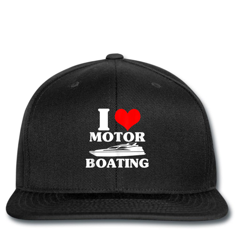 Boater I Love Motor Boating Boating Printed Hat By Cm-arts