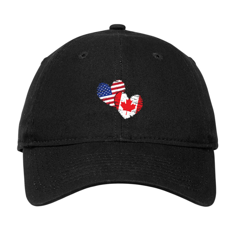 Canadian American Friendship Usa Canada 1 Adjustable Cap by CharlieFairchild | Artistshot