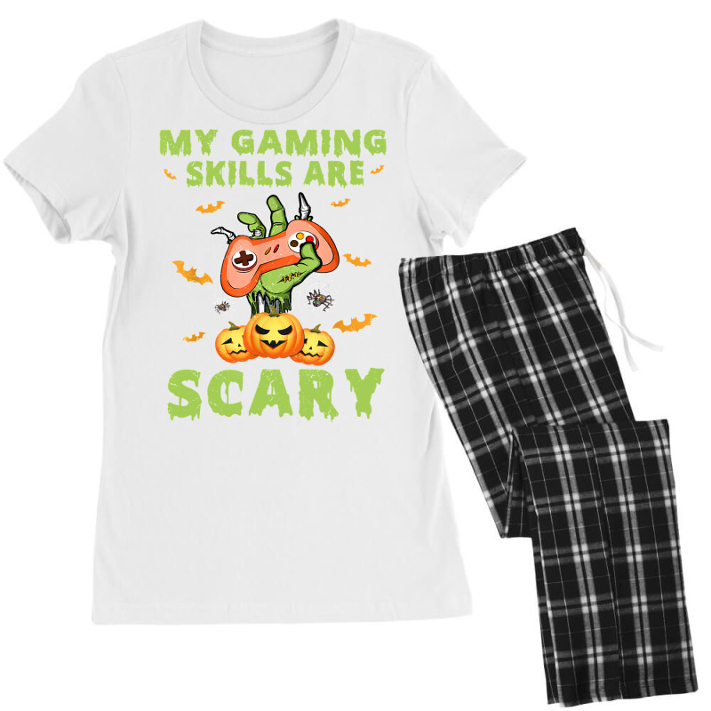 My Gaming Skills Are Scary Fun Halloween Game Lover Costume Women's Pajamas Set by thutrinh | Artistshot