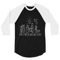 Family Christmas Thrill Of Hope, The Weary World Rejoices T Shirt 3/4 Sleeve Shirt | Artistshot