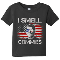 Vintage American Flag Political I Smell Commies Baby Tee | Artistshot