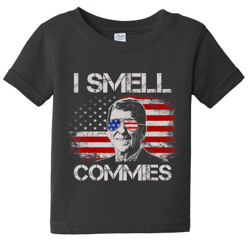 Vintage American Flag Political I Smell Commies Baby Tee by cm-arts | Artistshot