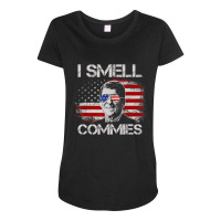 Vintage American Flag Political I Smell Commies Maternity Scoop Neck T-shirt | Artistshot