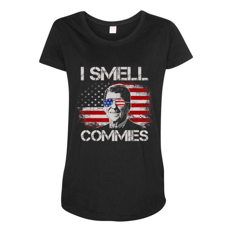 Vintage American Flag Political I Smell Commies Maternity Scoop Neck T-shirt by cm-arts | Artistshot