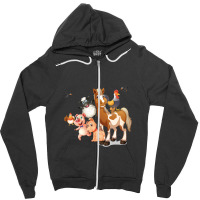 Cartoon Animals Anime Zipper Hoodie | Artistshot