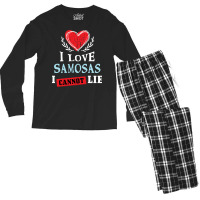 I Love Samosas I Can Not Lie Funny Food Humor Foodie Sweatshirt Men's Long Sleeve Pajama Set | Artistshot