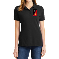 Distressed Papua New Guinea Flag National Pride Grunge Style Ladies Polo Shirt | Artistshot