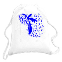 We Wear Blue For Chondromalacia Patella Awareness T Shirt Drawstring Bags | Artistshot