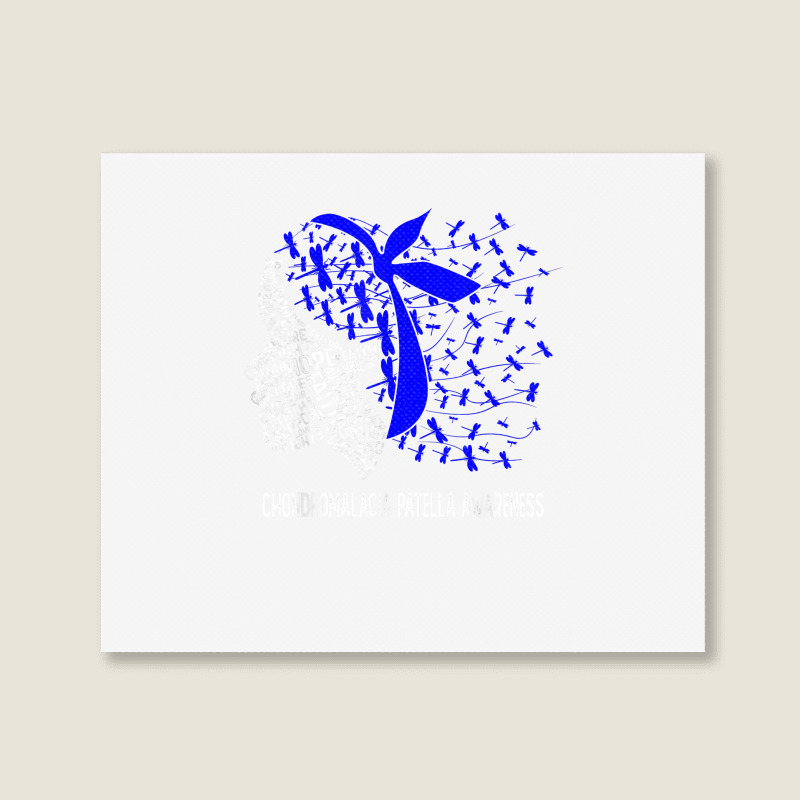 We Wear Blue For Chondromalacia Patella Awareness T Shirt Landscape Canvas Print | Artistshot