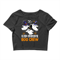 Team Principal Boo Crew Halloween Ghost Principal Teacher T Shirt Crop Top | Artistshot