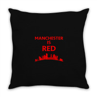 Manchester Is Red United Throw Pillow | Artistshot