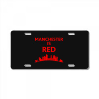 Manchester Is Red United License Plate | Artistshot