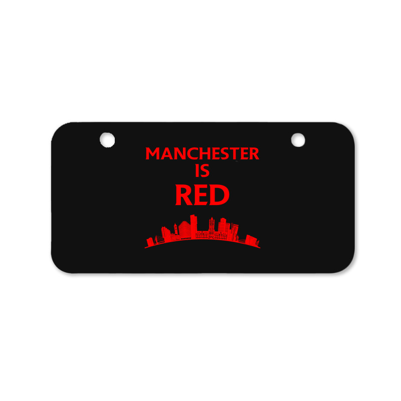 Manchester Is Red United Bicycle License Plate | Artistshot