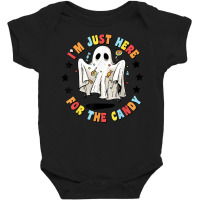 Funny I'm Just Here For The Candy Costume Halloween Ghost Baby Bodysuit | Artistshot