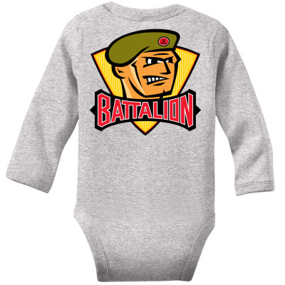North Bay Battalion Long Sleeve Baby Bodysuit Designed By Ava Amey