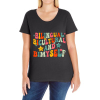 Funny Bilingual Bicultural And Bimyself T Shirt Ladies Curvy T-shirt | Artistshot