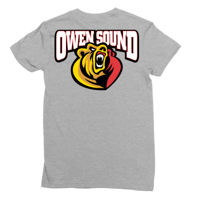 Owen Sound Attack Ladies Fitted T-shirt Designed By Ava Amey
