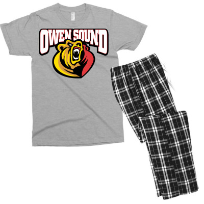 Owen Sound Attack Men's T-shirt Pajama Set Designed By Ava Amey