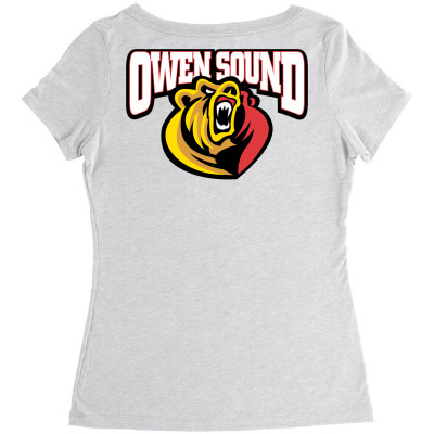 Owen Sound Attack Women's Triblend Scoop T-shirt Designed By Ava Amey