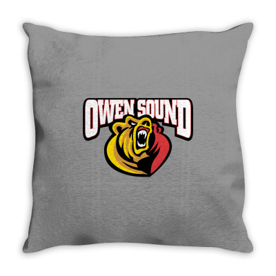 Owen Sound Attack Throw Pillow Designed By Ava Amey