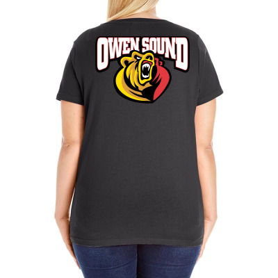 Owen Sound Attack Ladies Curvy T-shirt Designed By Ava Amey