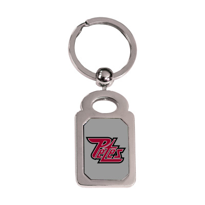 Peterborough Petes Silver Rectangle Keychain Designed By Ava Amey