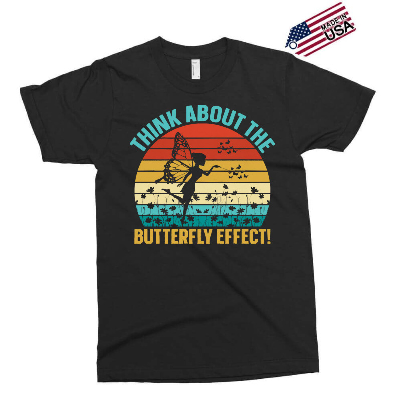 Butterfly Lover Gifts Retro Vintage Style Think About The Butterfly Ef Exclusive T-shirt by troglemother | Artistshot