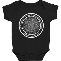 Whatever Comes Meditation Mandala Yoga Sayings Quote Baby Bodysuit | Artistshot