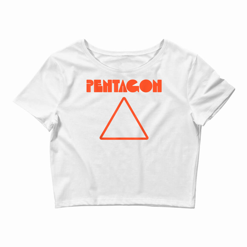 Pentagon Funny Math Sarcasm Triangle T Shirt Crop Top by cm-arts | Artistshot