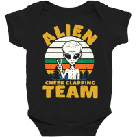 Storm Area 51 Alien Cheek Clapping Team Baby Bodysuit | Artistshot